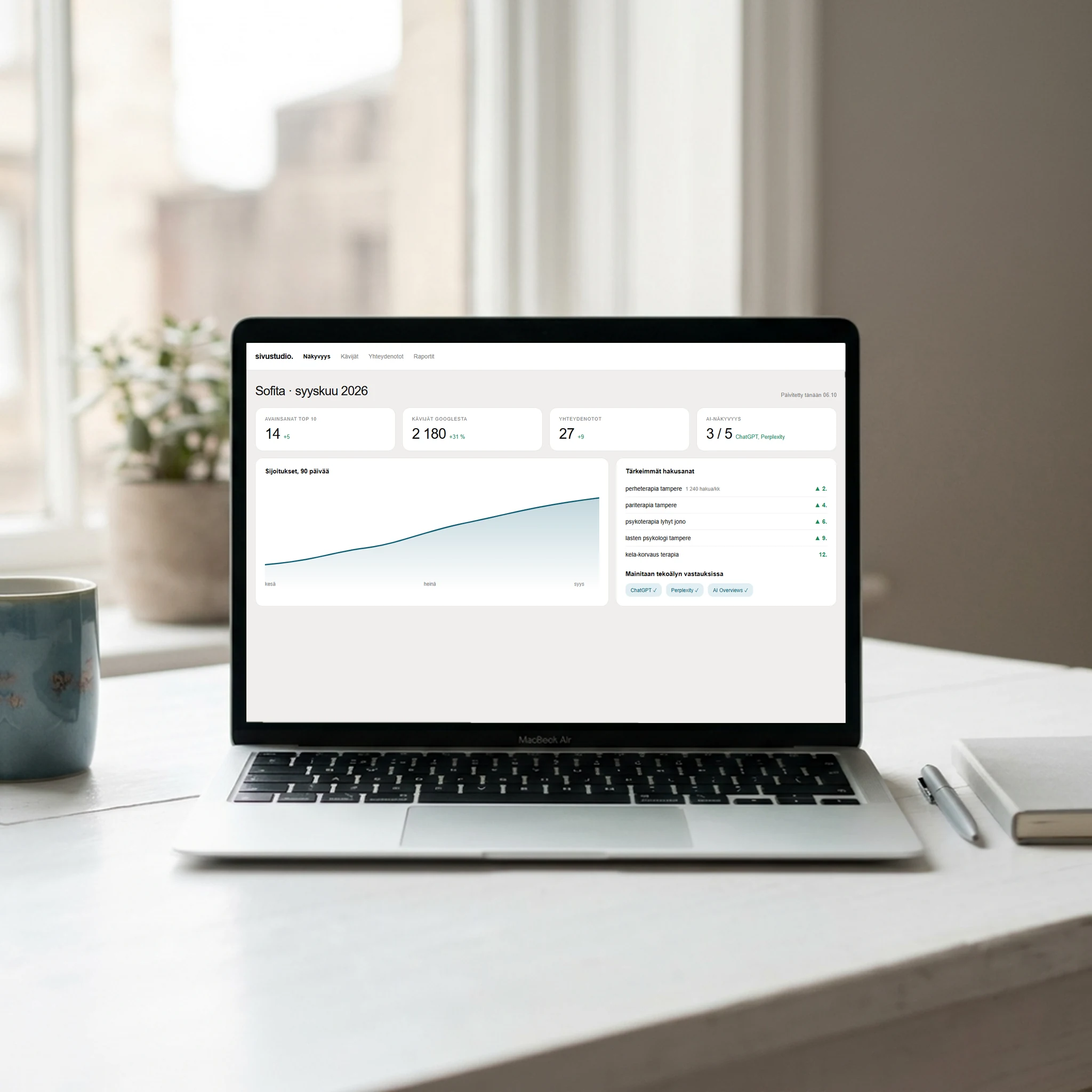 Sivustudion mockup