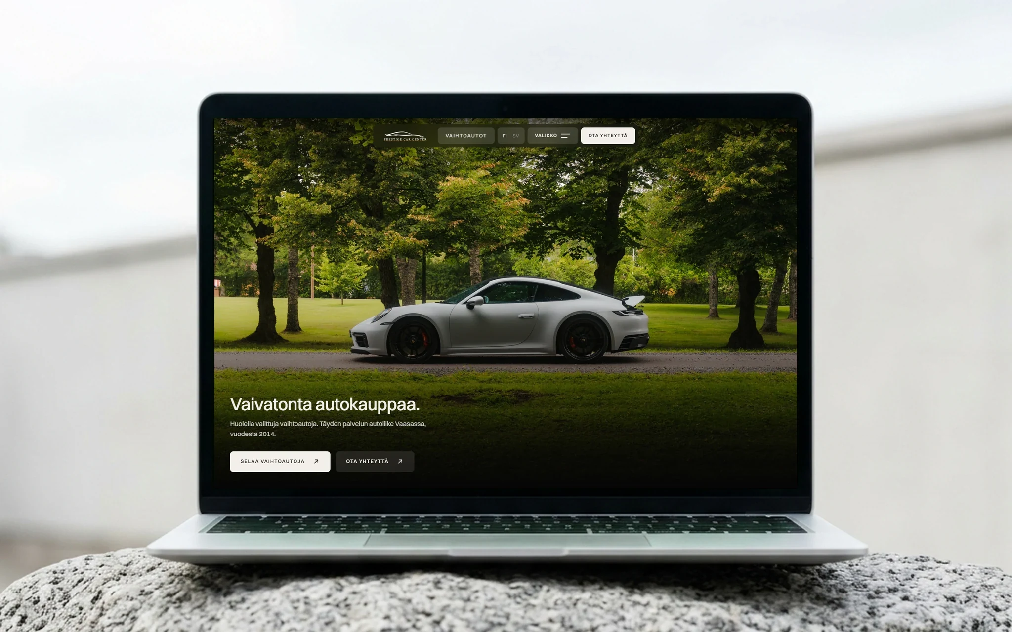 Prestige Car Center: verkkosivut laitteilla